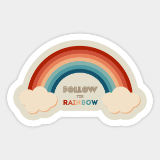 Follow the rainbow Sticker